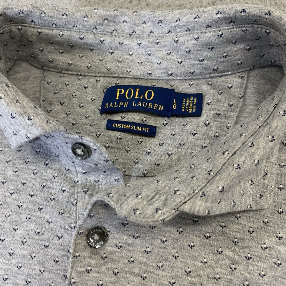 Polo Ralph Lauren Shirt Mens XL Gray Blue All Over Floral Print Long Sleeve - Picture 2 of 9